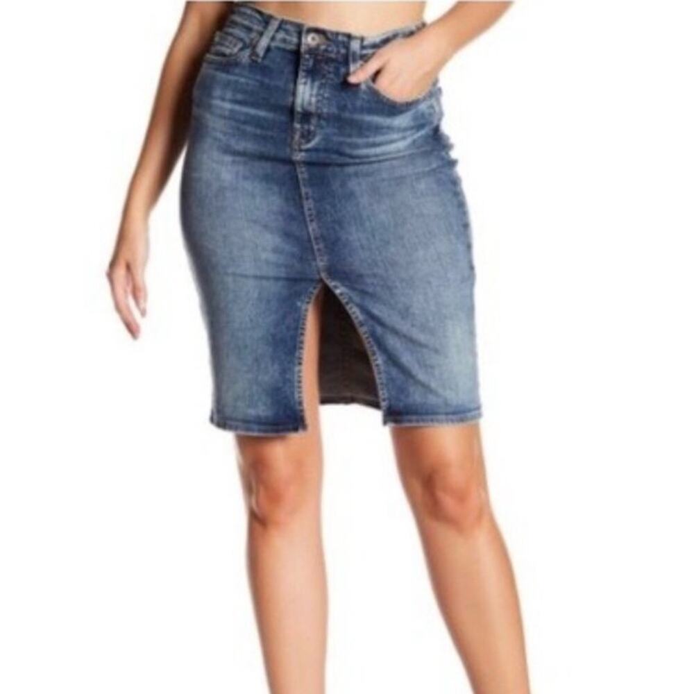 Big Star Blue Pencil Skirt Knee-Length denim Jean Casual size 29